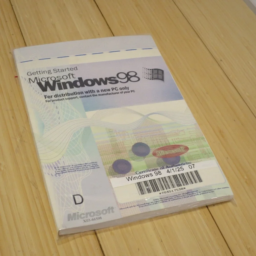 Microsoft X03-66598 Windows 98 - COA & Manual only (NO CD)‎ - 07
